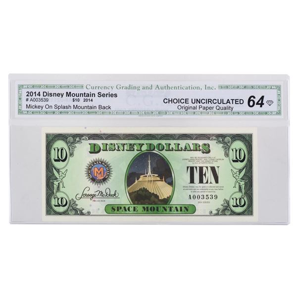 A $10 Space Mountain Disney Dollar.