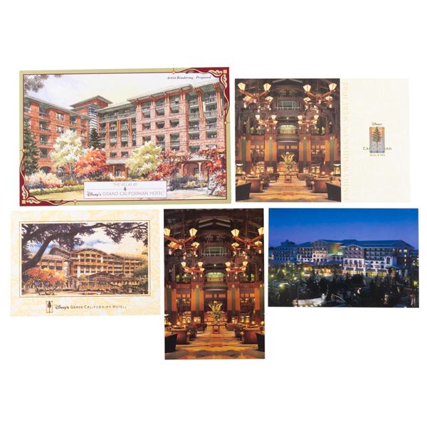 A Set of Disney's Grand Californian Hotel Postcards.