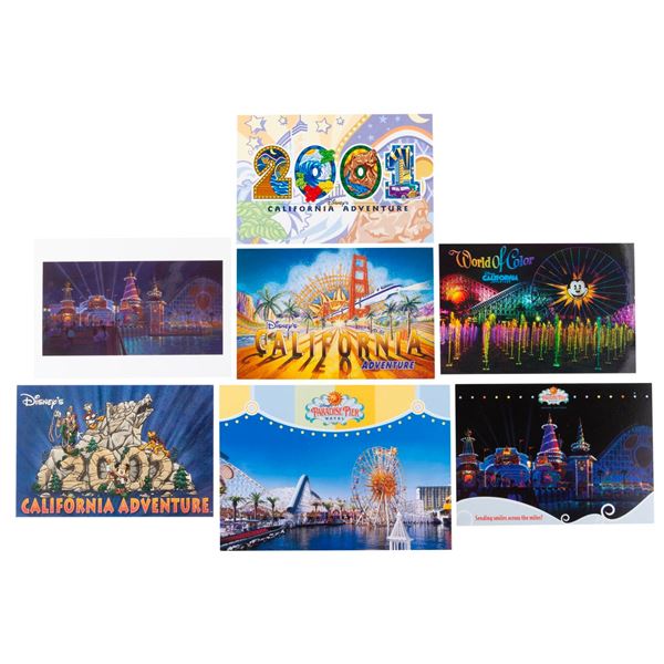 Seven Disney's California Adventure Postcards.
