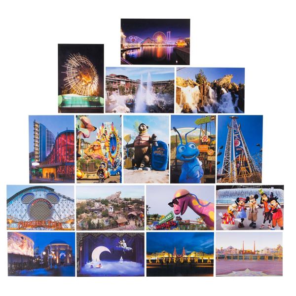 A Large Collection of Early Disney's California Adventure Postcards.