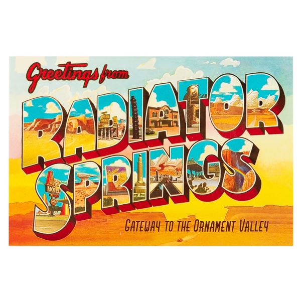 A Cars Land Grand Opening Postcard.