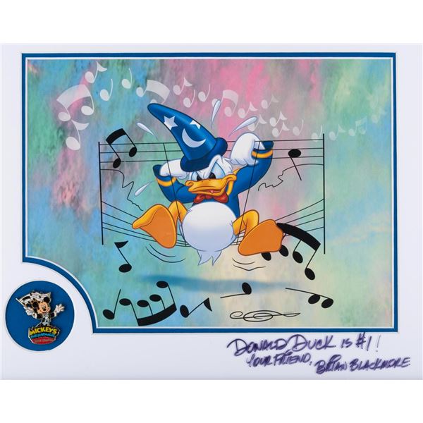 A "Mickey's Philharmagic" Donald Duck Artwork with Mickey Mouse Pin.