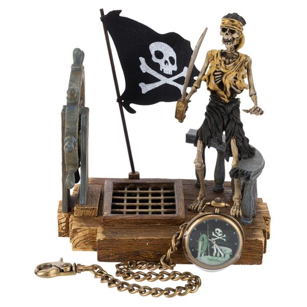 An Adventures on the 7 Seas Lagoon Figurine and Watch.