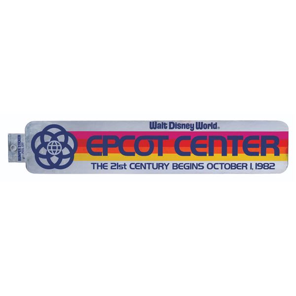 An Original EPCOT Center Pre-Opening Bumper Sticker.