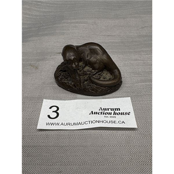 Bronze Otter Paperweight