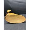 Image 4 : Vintage Hand Carved Wooden Bull Moose w/ Ax and Log