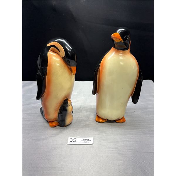 2 Vintage Deocrative Penguins Home Décor