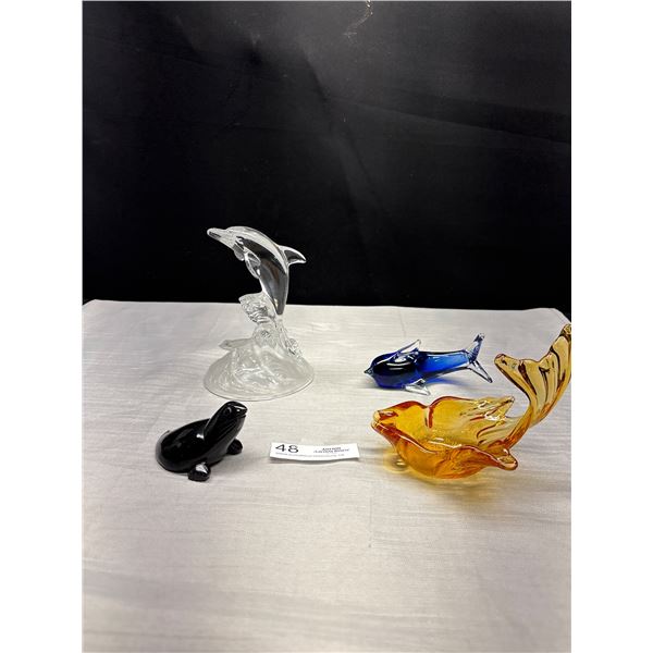 A Nice Handblown Glass Lot of Dolphins, Whales, etc