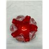 Image 2 : 2 Vintage Nurano Red Glass Swan and Ruffeled Bowl