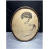 Image 2 : 2 Antique Framed Pictures 1 in Oval Frame