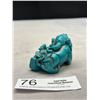 Image 2 : Vintage Turquoise Carved Asian Dragon Estate Piece