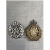 Image 2 : 2 Military Hat Badges and 3 RAF Badges Cigarette Cards