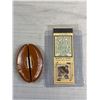 Image 5 : Misc Sports Lot, 1950's Edmonton Football Change Pouch, 2 Old Photos, 3 1970's Vintage Hockey Card W