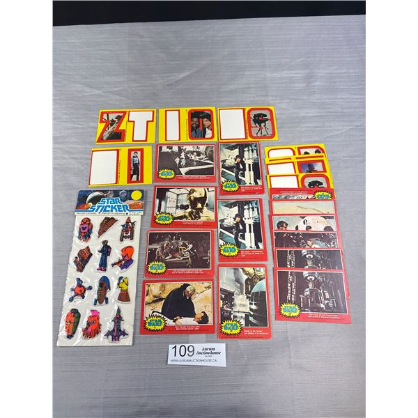 Lot of Vintage 1977 Star Wars Cards and 1978 NOS Star Wars Bootleg Stickers