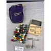 Image 1 : Bag of Vintage Marbles and Old Golf Shoe Spike Wrench in Box
