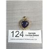 Image 1 : Vintage Genuine Purple Jade Gold Plated Heart Simulated Diamond Quality!