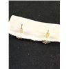 Image 3 : Antique Genuine Opal Stud Earrings Gold Tone