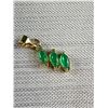 Image 2 : Vintage Marked 18K GP Genuine Jade Pendant