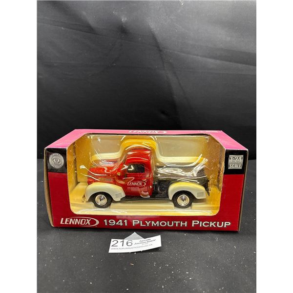 1:24 Scale Die Cast Lennox 1941 Plymouth Pickup in Original Box