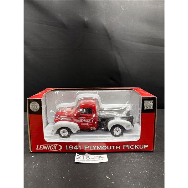 1:24 Scale Die Cast Lennox 1941 Plymouth Pickup in Original Box
