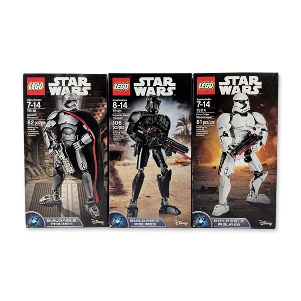 LEGO Star Wars Buildable Figures 3-Set Lot: Stormtrooper, Phasma & Death Trooper