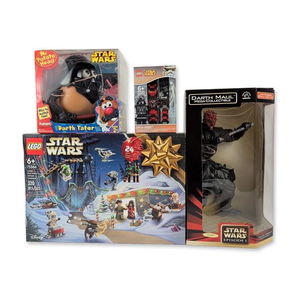 Star Wars Multi-Brand Toy Lot: LEGO Advent Calendar, Watch, Darth Maul & Darth Tater