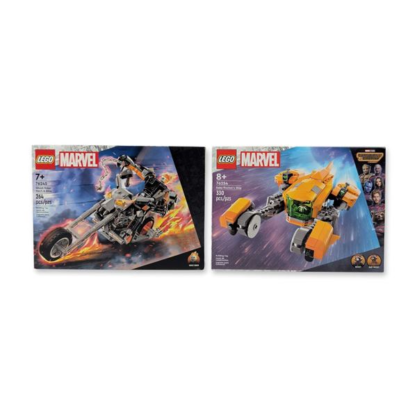 A Pair of LEGO Marvel Building Sets