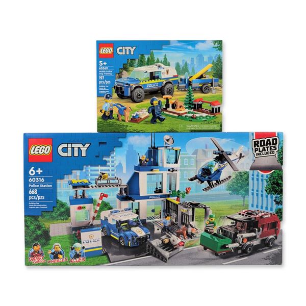 A Pair of LEGO City Police Construction Sets