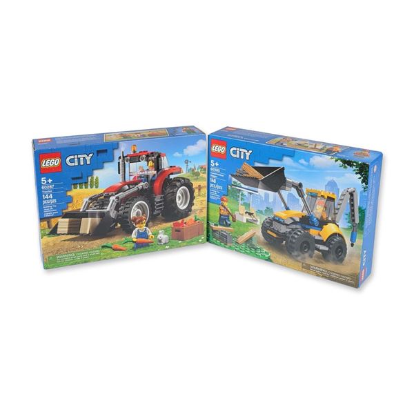 LEGO City Construction Digger and Tractor Building Sets