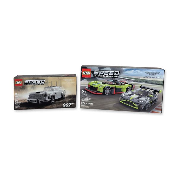 Two LEGO Speed Champions Aston Martin Sets