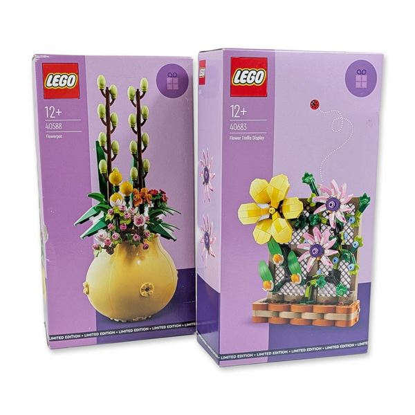 Two LEGO Limited Edition Flower Building Sets