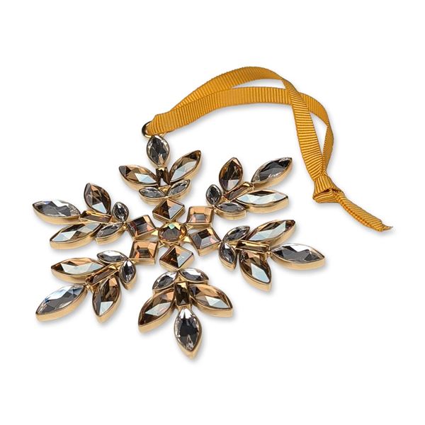 Swarovski Crystal Yellow Gema Holiday Snowflake Ornament