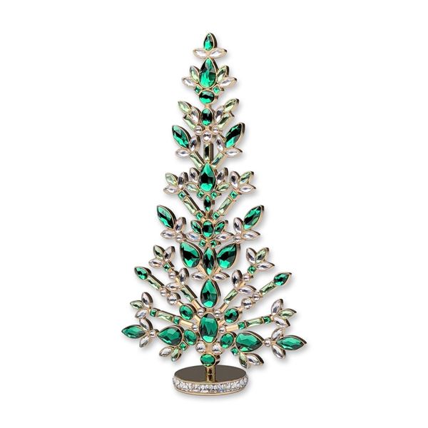 Swarovski Green Crystal Gema Holiday Tree Table Ornament