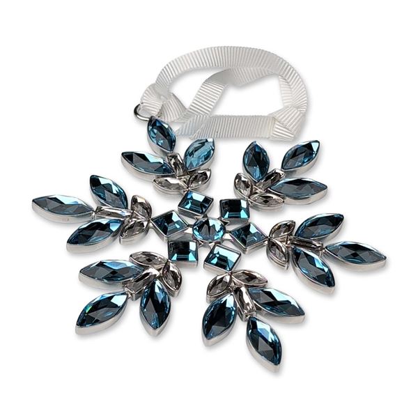 Swarovski NYC Limited Edition Light Blue Gema Holiday Snowflake Ornament