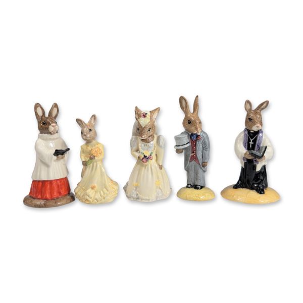 5pc Royal Doulton Bunnykins Figurines