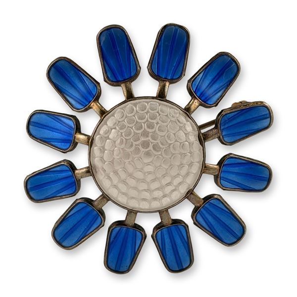 Aksel Holmsen Norway Sterling Silver Floral Brooch