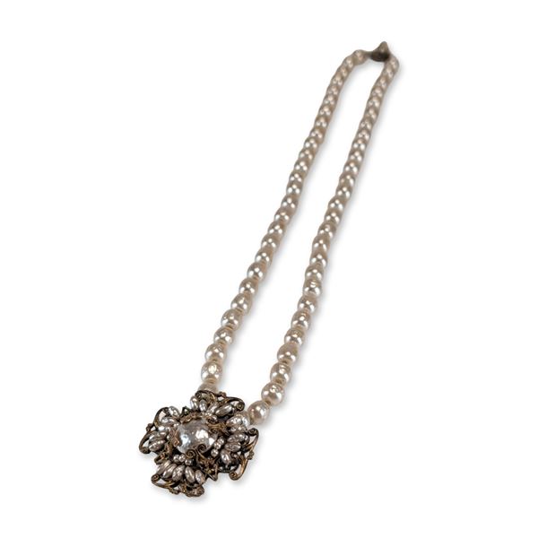 Miriam Haskell Vintage Faux Pearl Necklace
