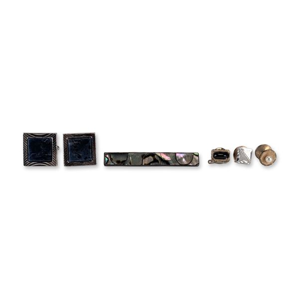 6pc Clip and Dante Cufflinks Including Sterling Silver and 14K Gold Filled