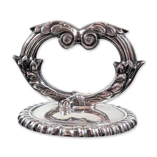 Antique Continental 800 Silver Handle Removable Entree Dish handle, Rococo Revival