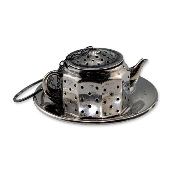 2pc Amcraft Sterling Silver Teapot Tea Infuser Set