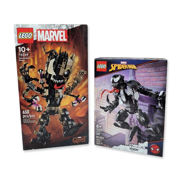 LEGO Marvel Venom and Venomized Groot Building Sets