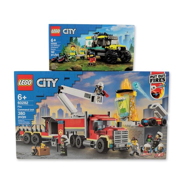 A Pair of LEGO City Emergency Vehicle Sets
