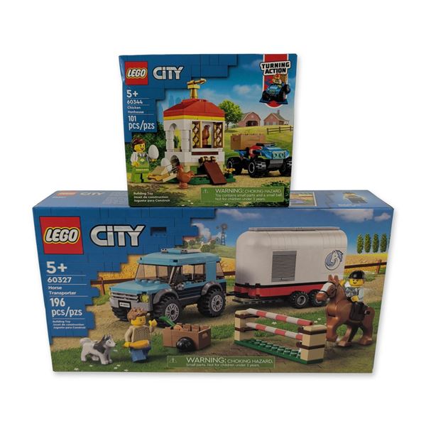 A Pair of LEGO City Building Sets