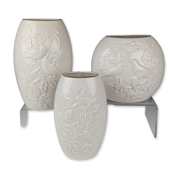 3pc Lenox Legacy Edition Seasonal Porcelain Vases