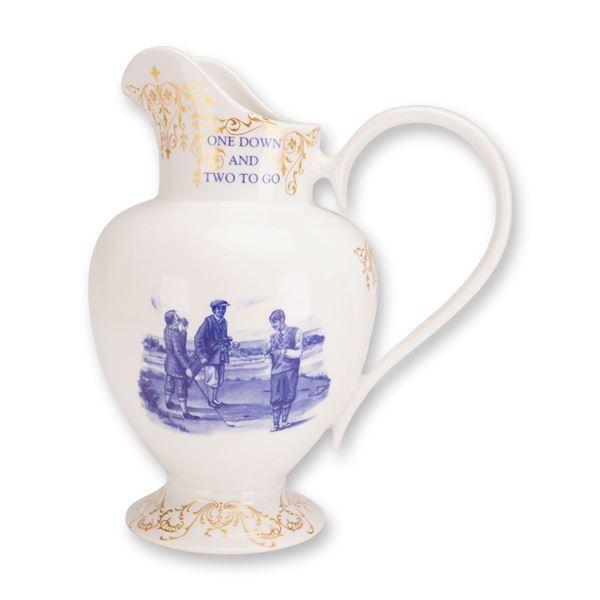 Wedgwood England Blue Willow Transfer Ceramic Golfing Pitcher