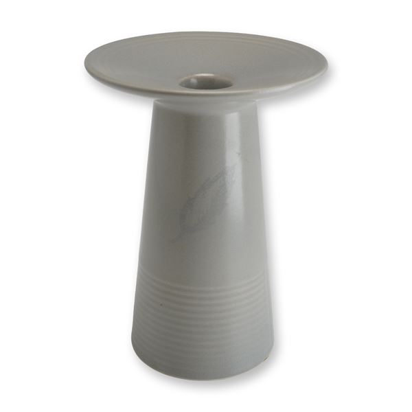 Wedgwood Paul Costelloe Large Gray Ceramic Candlestick
