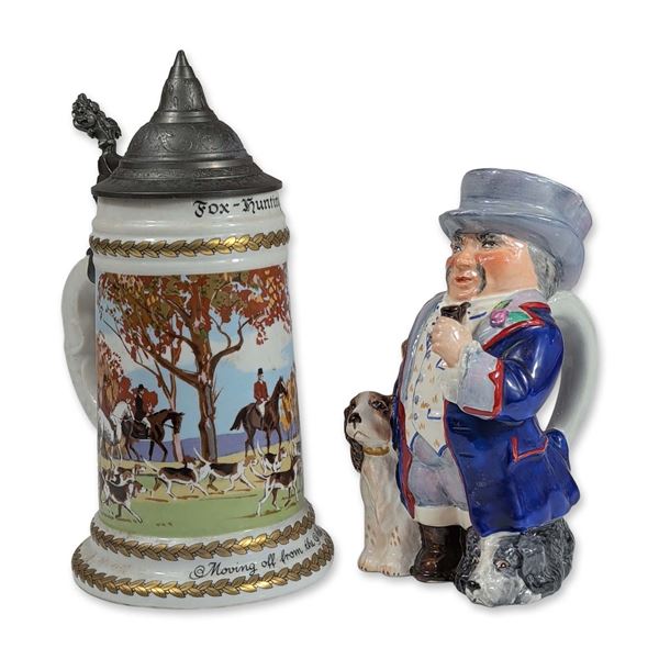 2pc Wedgwood and Larsons of Sweden Toby Jug and Stein