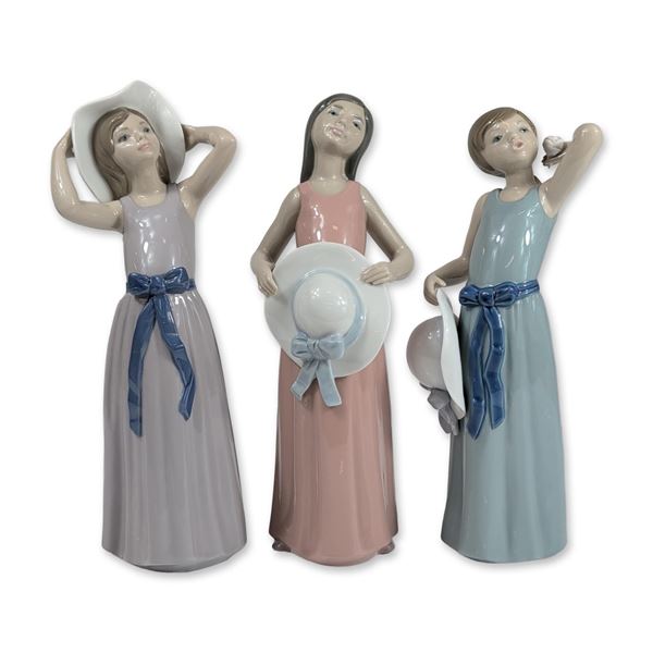 3pc Lladro Spanish Porcelain Figurines