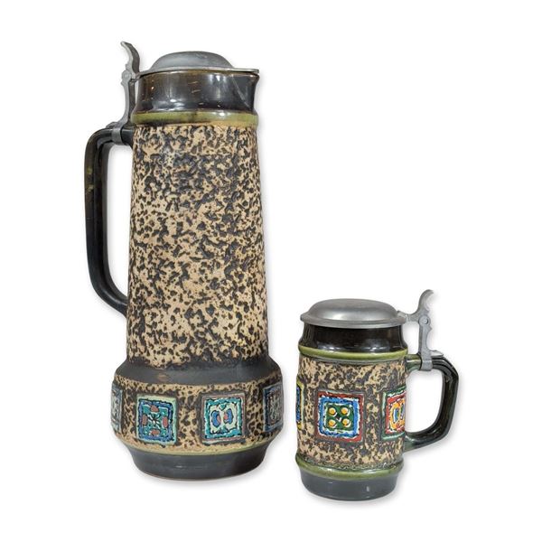 2pc West German Fat Lava Stein Set