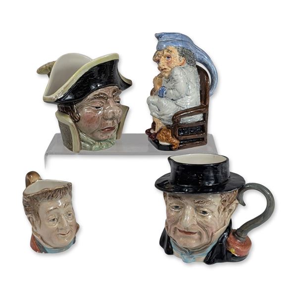 4pc Beswick English Ceramic Character Jug Collection